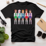 Anime Girl Power T-Shirts created based on Japanese Film and Television. Hand drawn created designs based on Anime Characters.