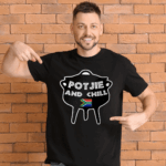Potjie and Chill T-Shirt - We love our Braai's and theres nothing more exciting than buying your Favourite Person a Braai - Themed T-Shirt. Ideal for Men, Fathers and Friends.