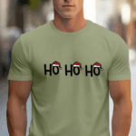 Ho Ho Ho Christmas T-Shirt - Spend the Holidays by wearing a Festive Christmas T-Shirt. The perfect gifts for Christmas are Christmas T-Shirts for all your friends and Family members.