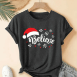 Snowy Christmas Hat T-Shirt - Spend the Holidays by wearing a Festive Christmas T-Shirt. The perfect gifts for Christmas are Christmas T-Shirts for all your friends and Family members.