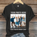 Text and Photo T-Shirt - Add your own image T-Shirt - makes the perfect gift, our photo shirts are very popular.