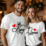 Love King and Queen T-Shirt Set of 2 - Nothing shows love like one of our Valentines Day Themed T-Shirts - Sold in packs of 2.